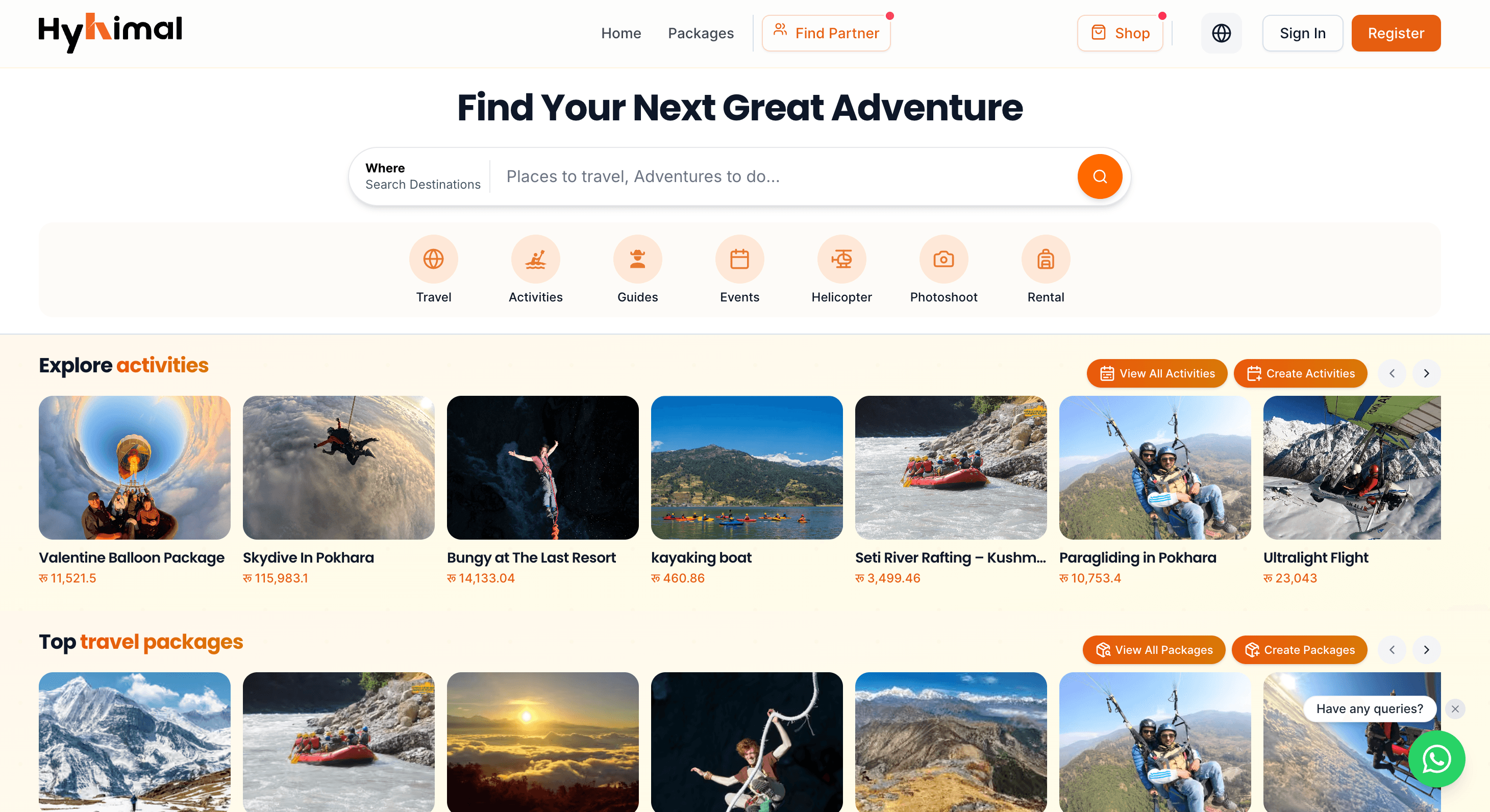 HyHimal — Adventure Travel Platform